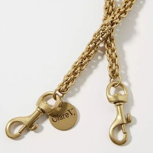 Clare V Italian brass chain shoulder strap